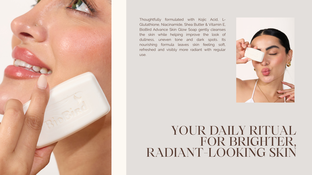 BioBird Glutathione Soap for Skin Brightening, Pigmentation & Dark Spots