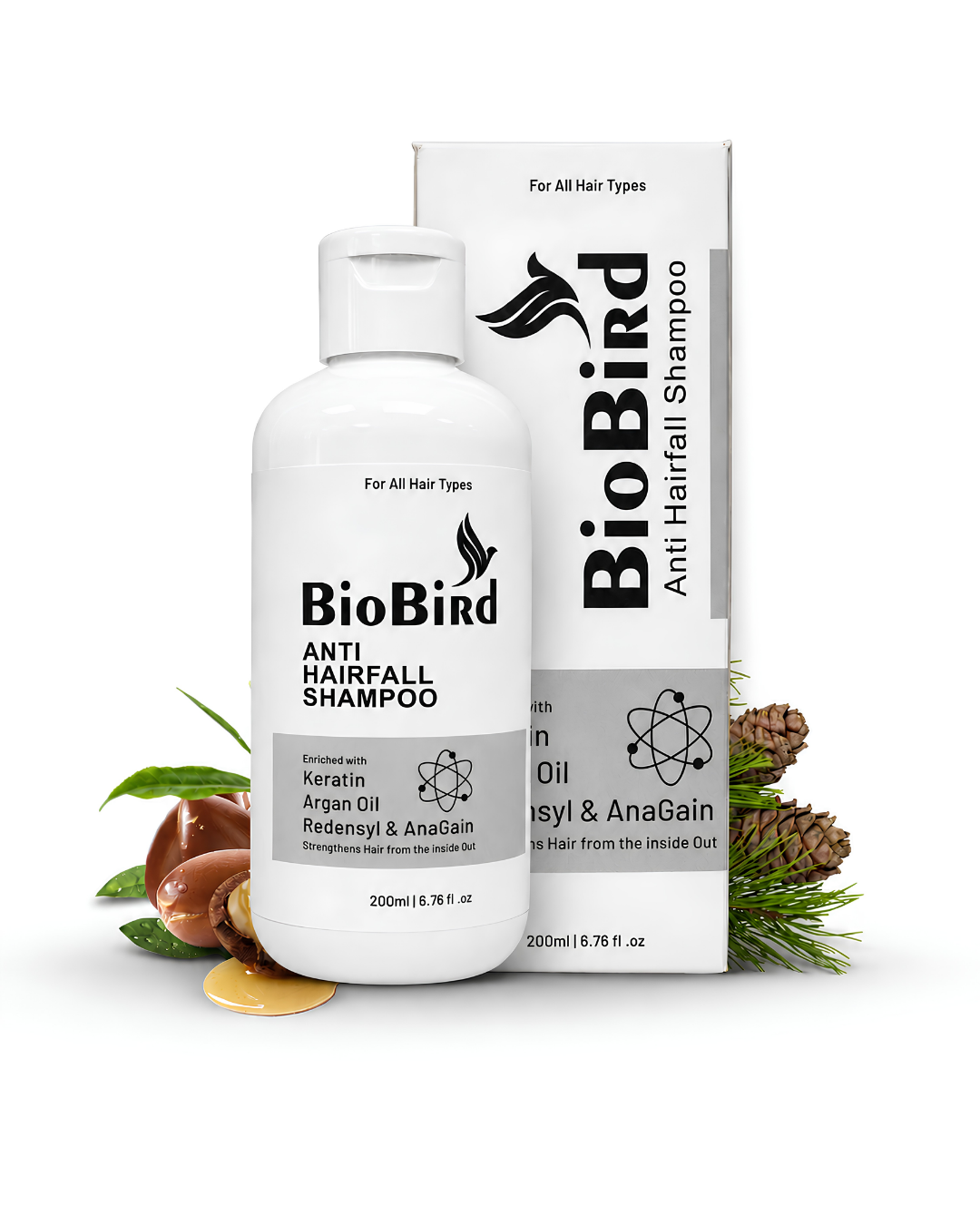 BioBird Hair Fall Control Shampoo with Redensyl & AnaGain