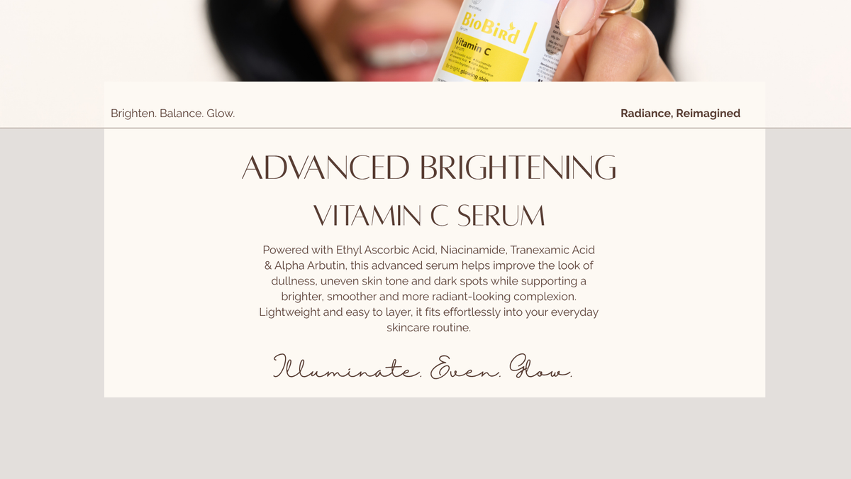 BioBird Niacinamide Vitamin C Serum | 10% Vitamin C for Dark Spots & Glow