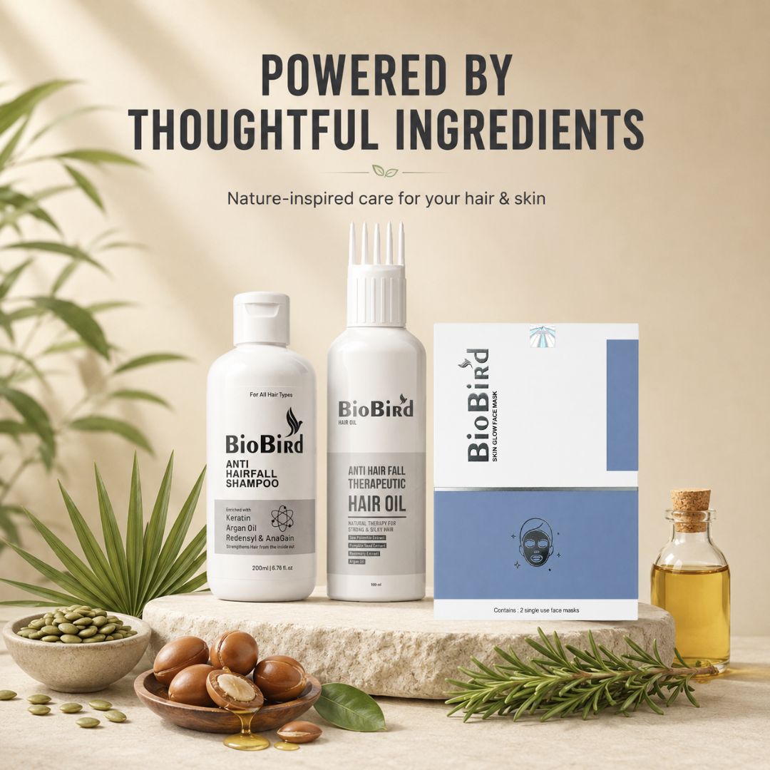 BioBird Hair Growth Essentials Kit | For Weak, Breakage-Prone Hair & Scalp Care