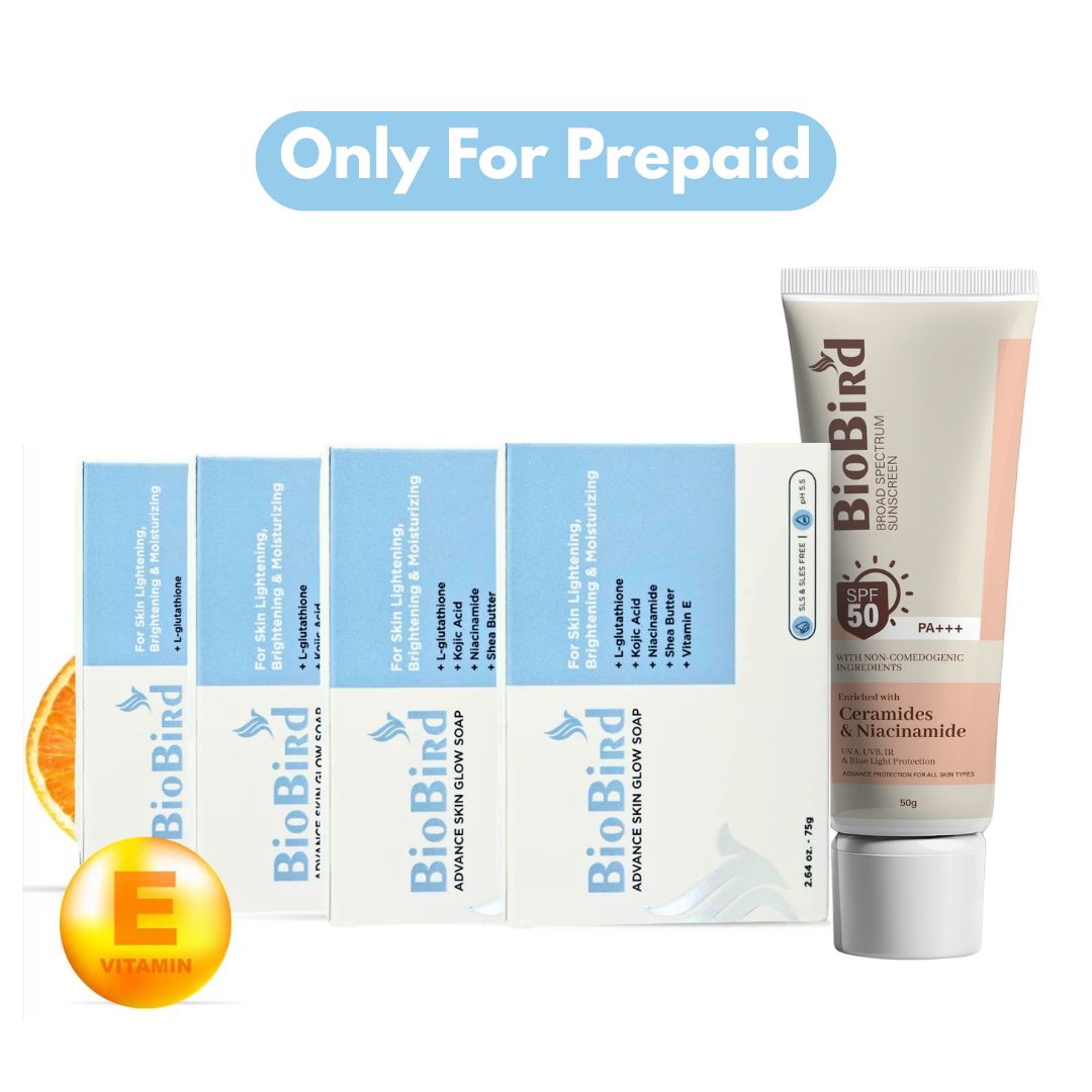 Buy 4 Advance Skin Glow Soaps & Get FREE SPF 50 Sunscreen