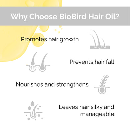 BioBird Anti Hair Fall Therapeutic Hair Oil | Strong and Silky Hair
