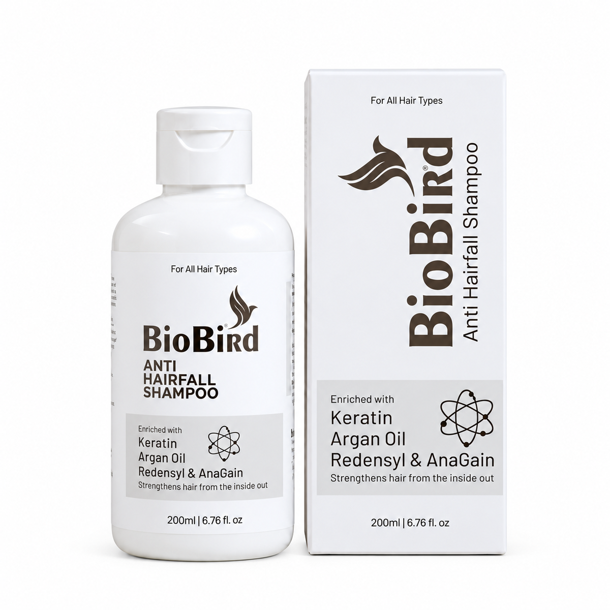 BioBird Anti Hair Fall Shampoo with Redensyl® & AnaGain™ | Hair Fall Control BioBird.in